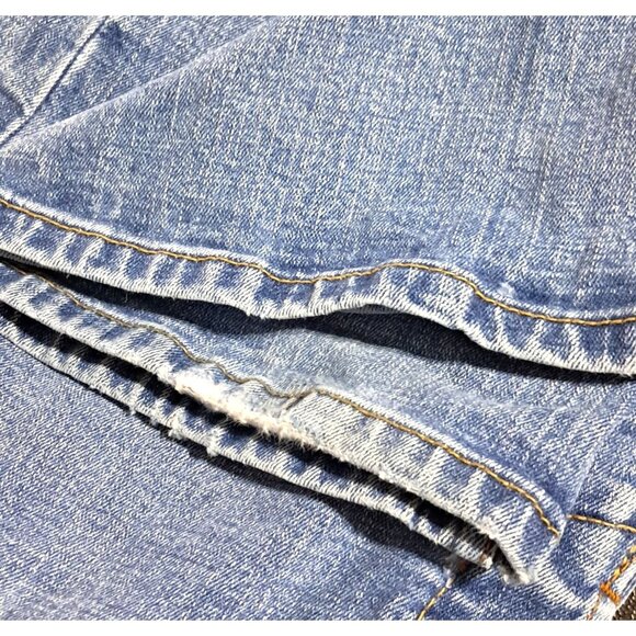 Y2K Levi Strauss Distressed Jeans Size 13 Button Fly Stretch Low Rise Slim Boot - Picture 14 of 14